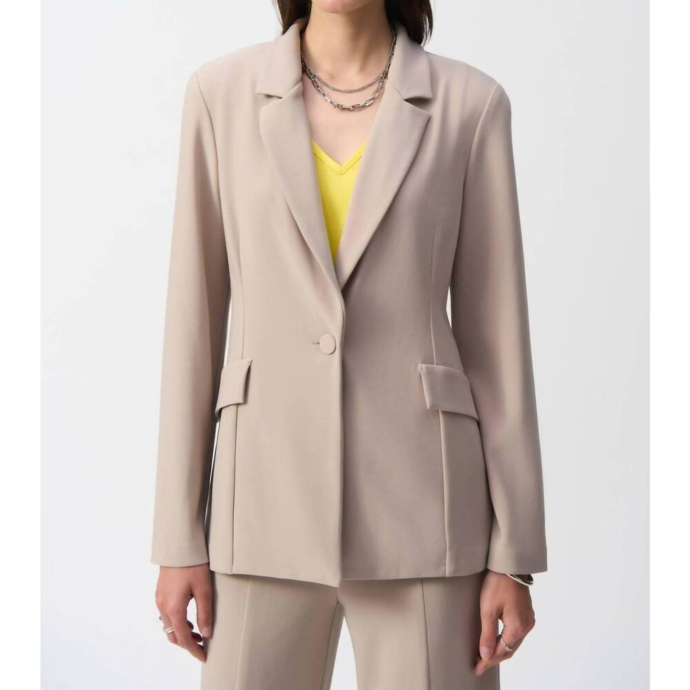 NEW JOSEPH RIBKOFF silky knit blazer jacket in dune
